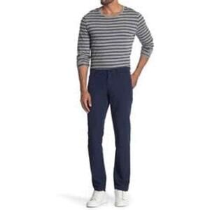Wallin Brothers Stretch Chino Pants High Rise Flat Front Blue Size W34